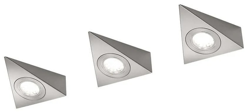 Φωτιστικό Τοίχου-Σποτ Σετ 3Τμχ Ecco 3x200Lm 12x4x11cm Nickel Mat 273370307 Trio Lighting Metal