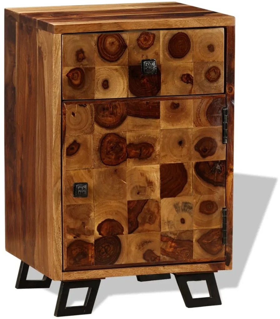 vidaXL Κομοδίνο 37 x 30 x 54 εκ. από Μασίφ Ξύλο Sheesham