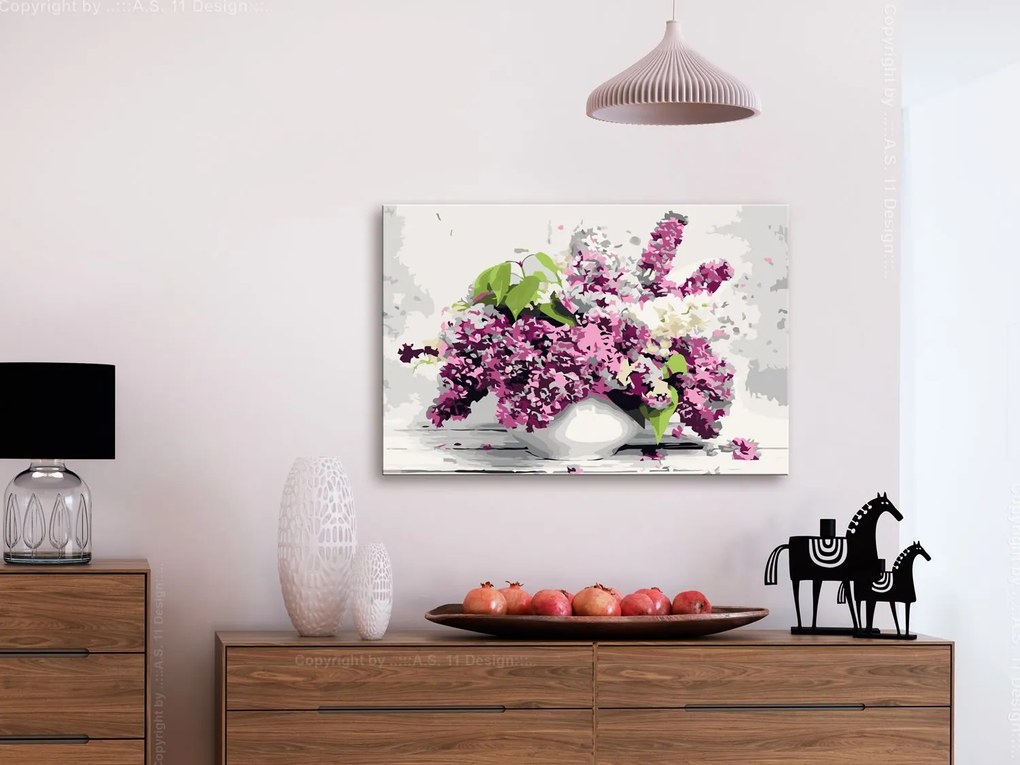 Πίνακας για να τον ζωγραφίζεις - Vase and Flowers 60x40