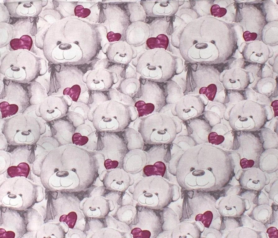 Πάνα Χασές Bebe Βαμβακερή 80x80εκ. Teddy Bear 536 Purple Dimcol