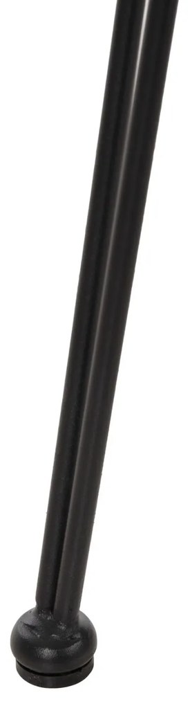 Σκαμπό Μπαρ ALLEGRA C5643.11 Μεταλλικό Μεσαίου Ύψους με Μπεζ Wicker &amp; Μαύρο Μαξιλάρι 50x55x103Υεκ. 50x55x103 εκ.