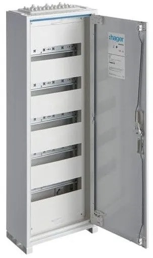 Ερμάριο Πίνακας Εξωτερικός Μεταλλικός 1ΣΤ 5X12M Αδιαφανής Πόρτα FWB51S FW Hager-FWB51S-Λευκό FWB51S