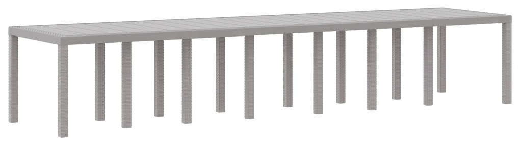 vidaXL Σετ Τραπεζαρίας Κήπου με Μαξιλάρια 17 pcs Ανοιχτό γκρι Large