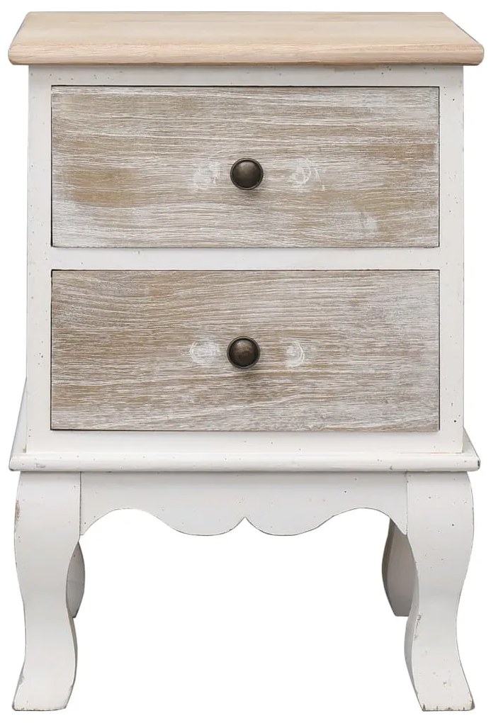 vidaXL Κομοδίνα 2 τεμ. 35 x 30 x 50 εκ. από Ξύλο Παυλώνιας