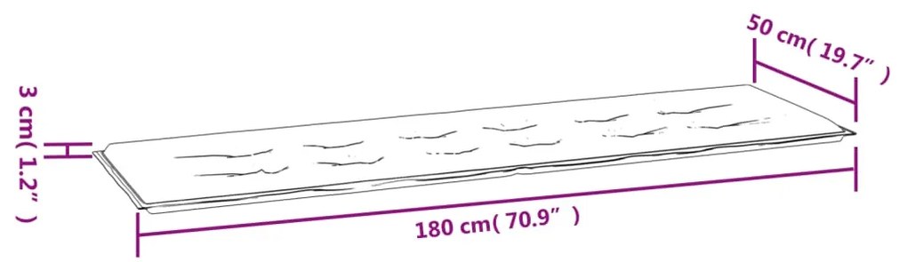 ΜΑΞΙΛΑΡΙ ΓΙΑ ΠΑΓΚΑΚΙ ΚΗΠΟΥ ΚΡΕΜ 180 X 50 X 3 ΕΚ. 43200