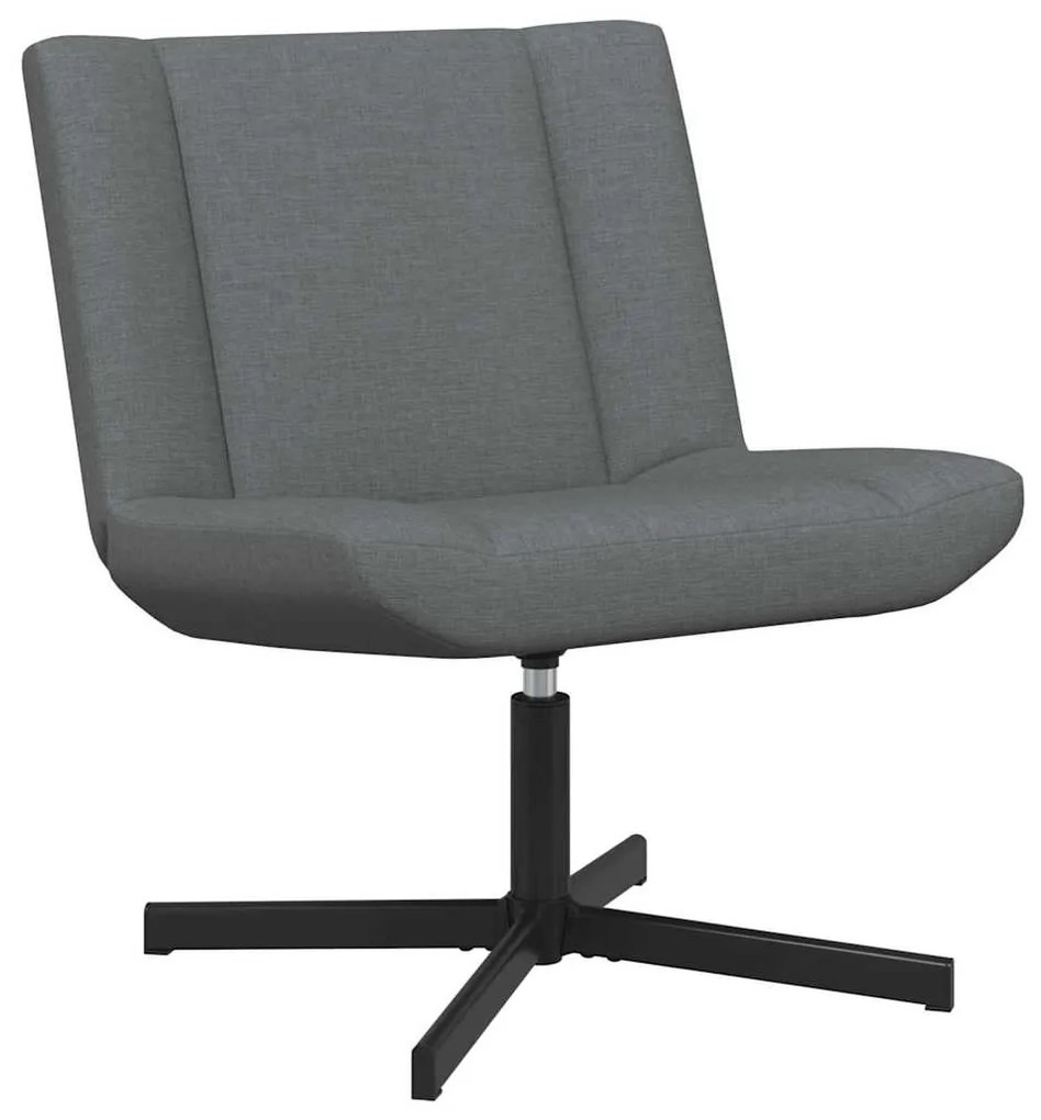 vidaXL Περιστρεφόμενη καρέκλα Σκούρο γκρι 63 x 75 x 76 εκ ύφασμα
