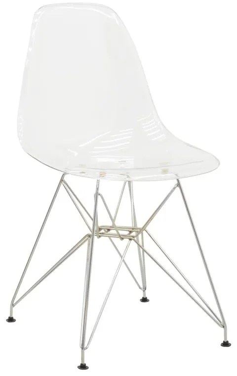 Καρέκλα Adelle PP διάφανο-inox πόδι 46x55x81εκ 46x55x81 εκ.