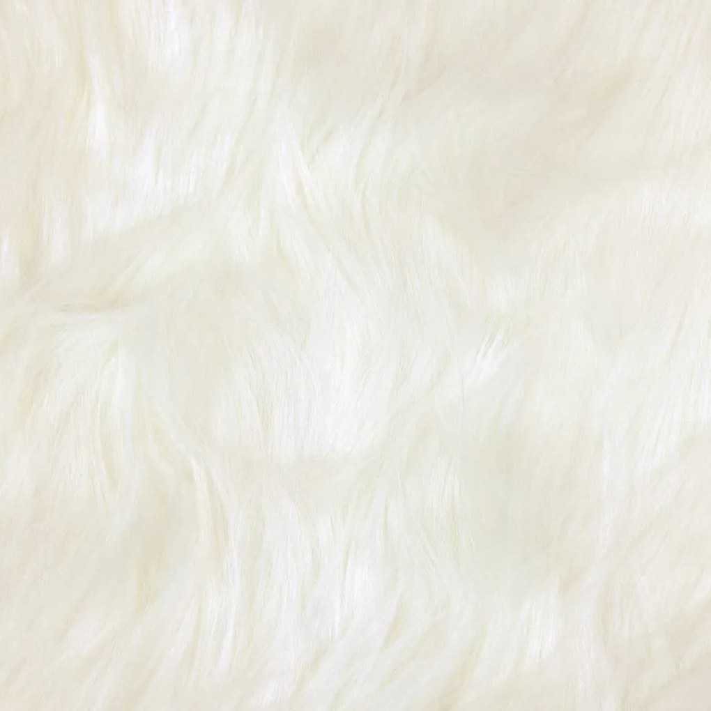 vidaXL Ψεύτικο Δέρμα Προβάτου Χαλί Tafalla Λευκό 60 x 110 cm