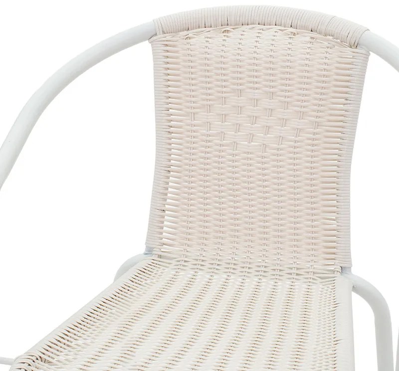 Πολυθρόνα Obbi pakoworld μέταλλο-pe λευκό 53x59x72εκ