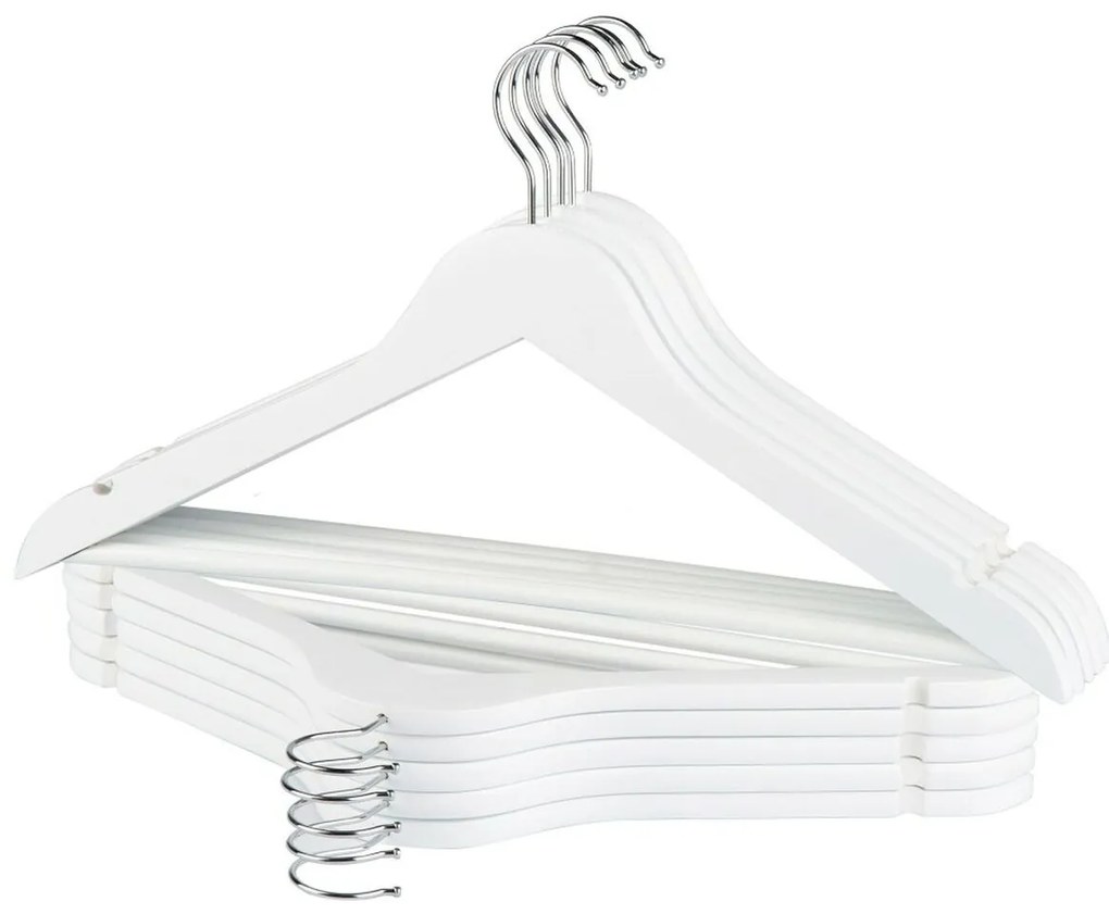 Σετ Kρεμαστρών Max Home Λευκό Ξύλο Χάλυβας 44,5 x 23 x 1 cm 10 Τεμάχια (x6)