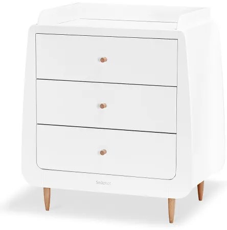 SNUZ Βρεφικό Κρεβάτι & Αλλαξιέρα SNUZKOT CHANGER NATURAL