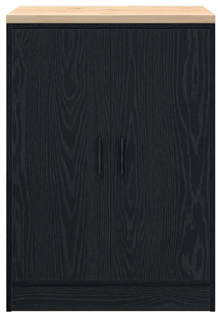 vidaXL ντουλάπι αποθήκευσης γκαράζ μαύρο 60x51x85 εκ μασίφ ξύλο πεύκο