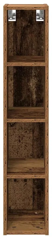 vidaXL Κρεμαστό ντουλάπι Riga Παλιό Ξύλο 20 x 29,5 x 100 εκ.