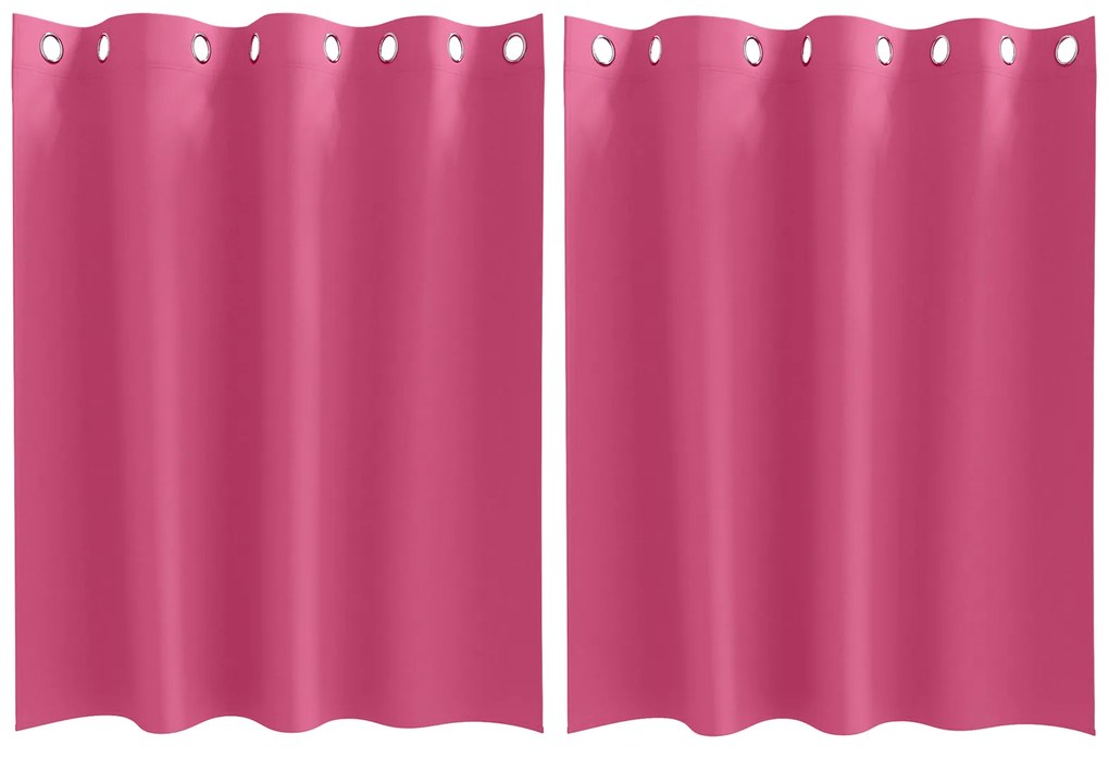 vidaXL Κουρτίνες 2 pcs Φωτεινό Ροζ 140 x 140 cm Πολυεστέρας