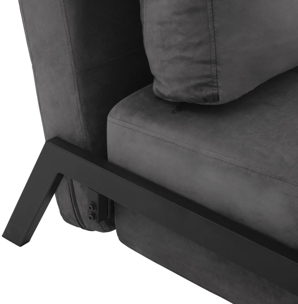 Πολυθρόνα - Κρεβάτι CONSTANCE C3078.11 Βελούδο Γκρί 95x92x66Υ εκ. 95x92x66 εκ.