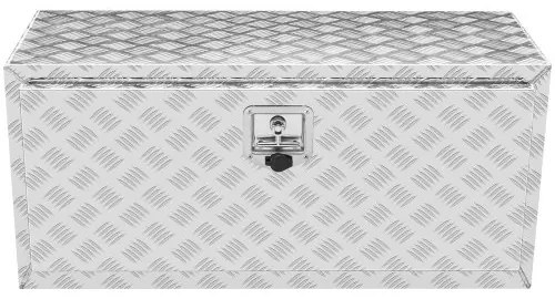 VEVOR Underbody Truck Box, 36&quot;×14&quot;×16&quot; Pickup Storage Box, Heavy Duty Aluminum Diamond Plate Tool Box with Lock and Keys, Waterproof Trailer Storage Box with T-Handle Latch for Truck, Van, Trailer