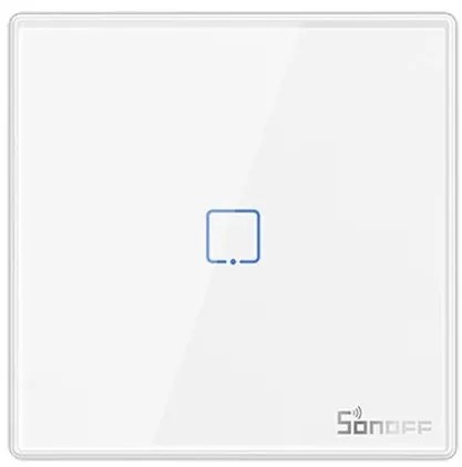 SONOFF smart διακόπτης T2EU1C-RF 433MHz, αφής, μονός, λευκός