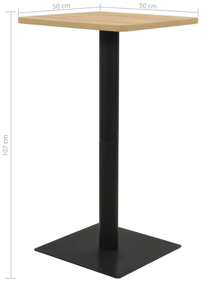 vidaXL Τραπέζι Bistro Χρώμα Δρυός 50 x 50 x 107 εκ.