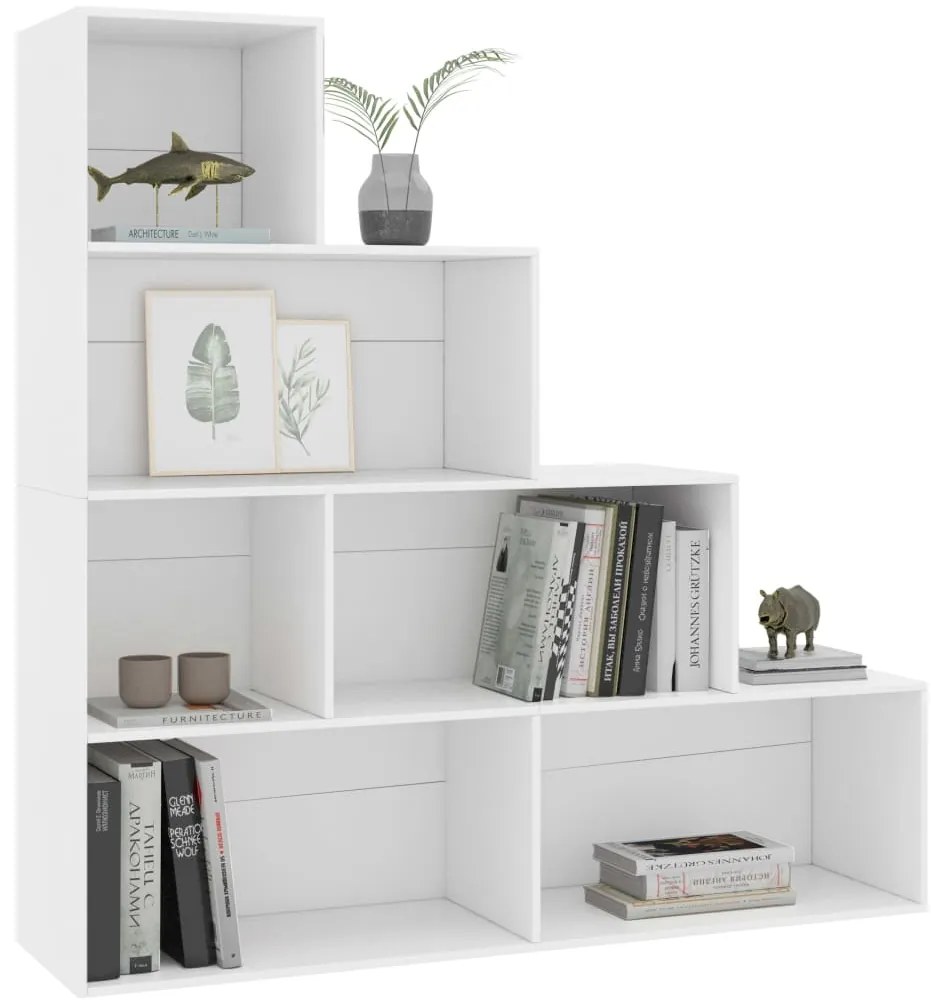 vidaXL Βιβλιοθήκη/Διαχωριστικό Χώρου Λευκό 155x24x160 εκ. Επεξ. Ξύλο