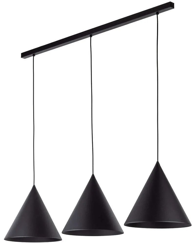 Φωτιστικό Οροφής - Ράγα Cono 10060 120x32x160cm 3xE27 15W Black TK Lighting