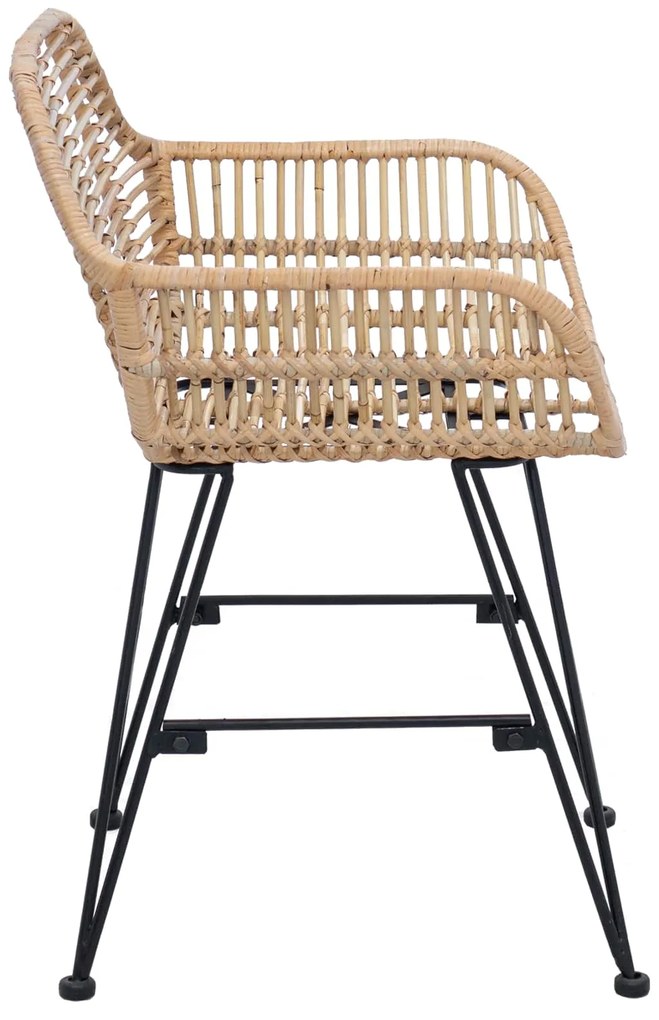 vidaXL Καρέκλα τραπεζαρίας 2 pcs Φυσικό 55 x 50 x 74 εκ