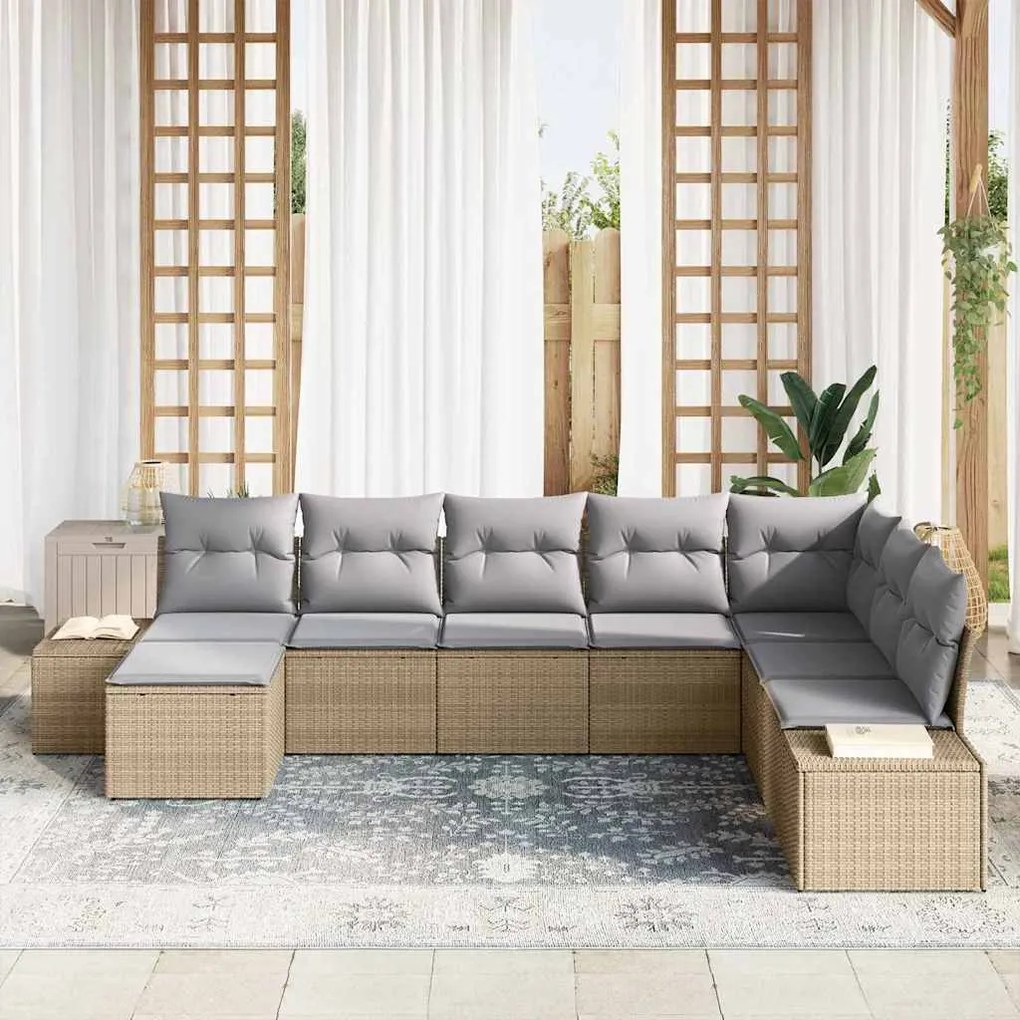 vidaXL Σετ Καναπέ Κήπου 8 pcs 319 x 209 x 85 εκ. Πολυ ράταν