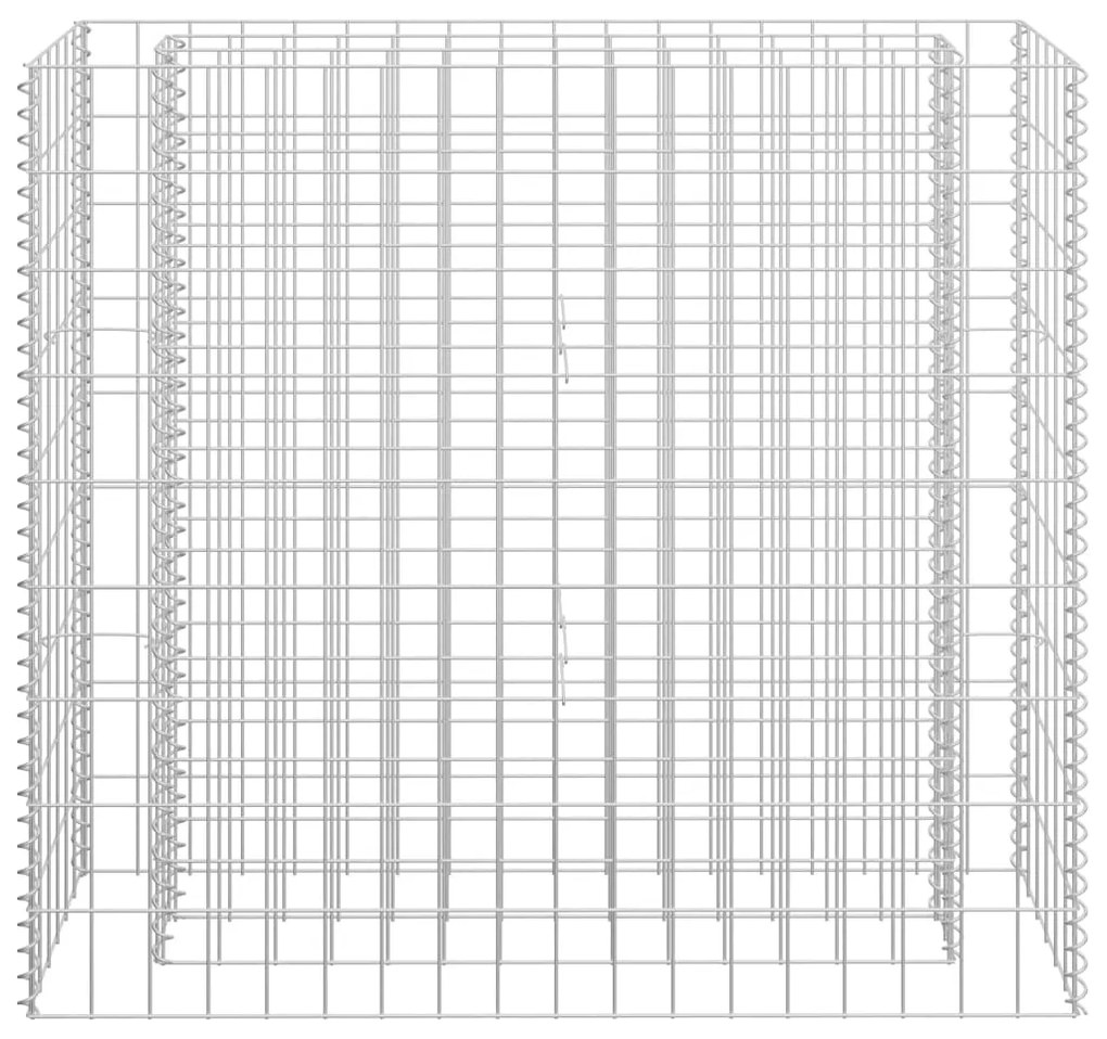 Συρματοκιβώτιο-Γλάστρα Υπερυψωμένη 90x30x90 εκ. Γαλβ. Χάλυβας - Ασήμι