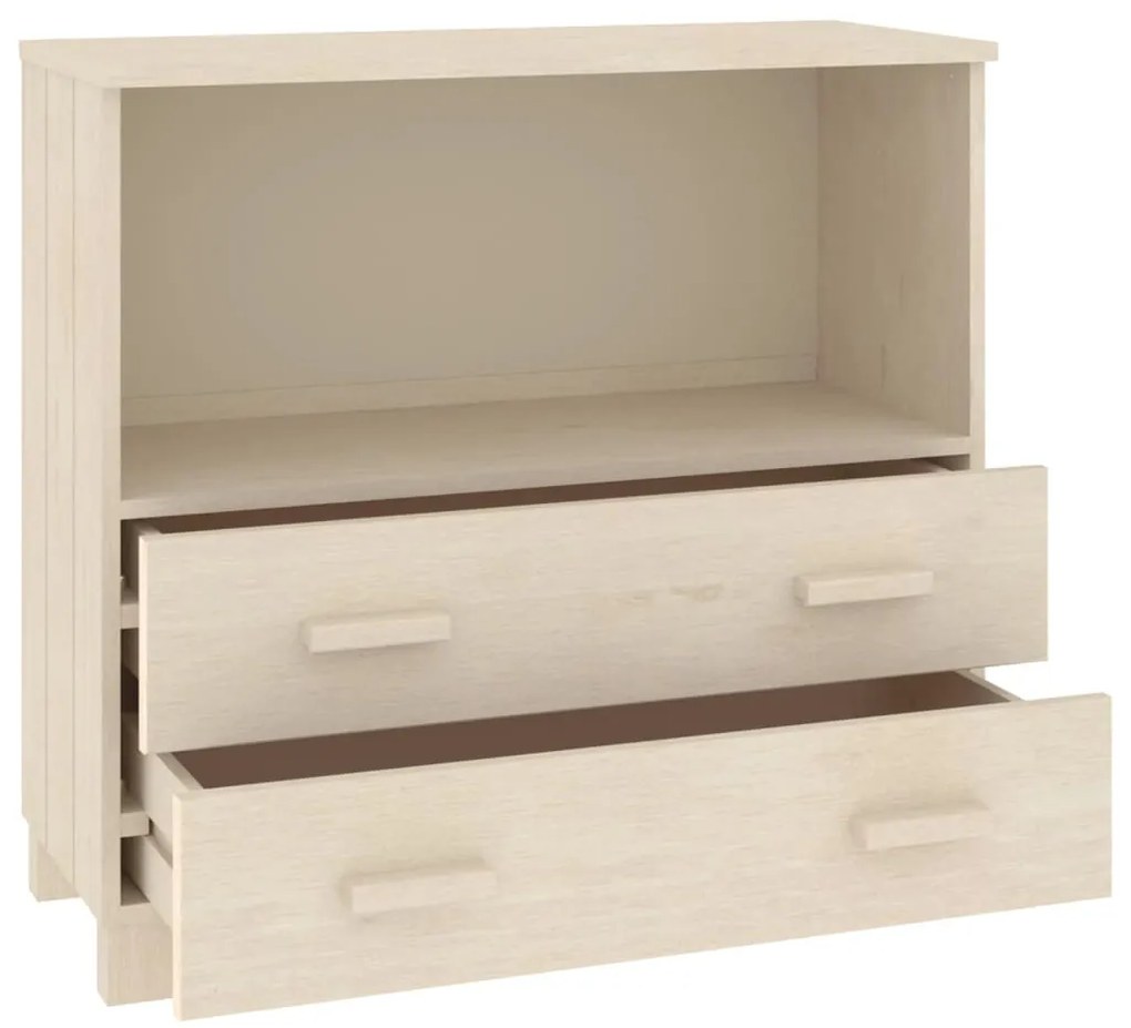 vidaXL Ντουλάπι HAMAR Καφέ Μελί 85 x 35 x 80 εκ. Μασίφ Ξύλο Πεύκου