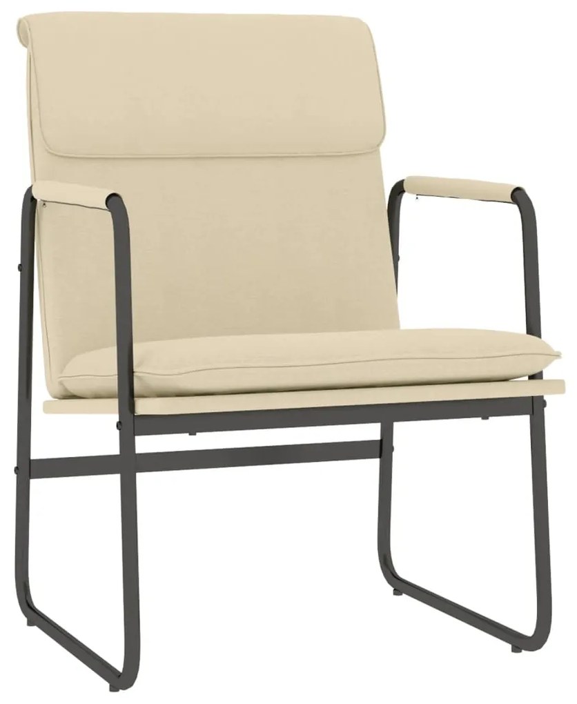 vidaXL Πολυθρόνα Κρεμ 55x64x80 εκ. Υφασμάτινη