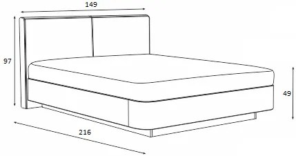 Κρεβάτι ξύλινο με δερμάτινη/ύφασμα BIANCA 140x200 DIOMMI 45-779