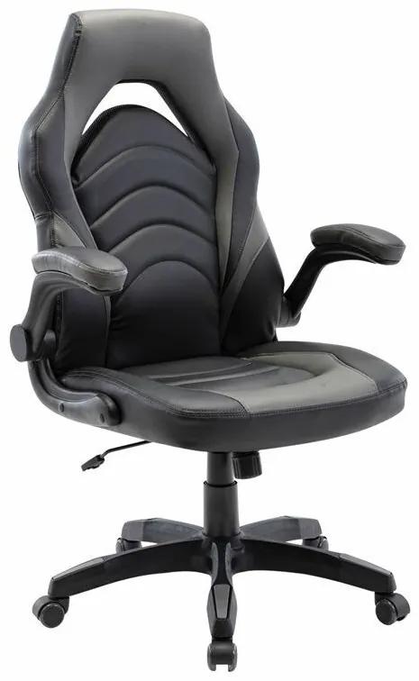 Καρέκλα gaming Mesa 433, Γκρι, Μαύρο, 115x71x67cm, Με μπράτσα, Με ρόδες, Μηχανισμός καρέκλας: Κλίση | Epipla1.gr