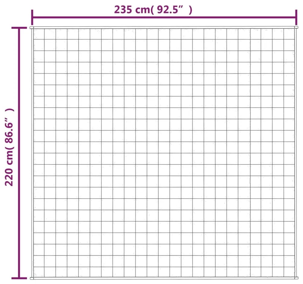 vidaXL Κουβέρτα Βαρύτητας Μπλε 220 x 235 εκ. 11 κ. Υφασμάτινη