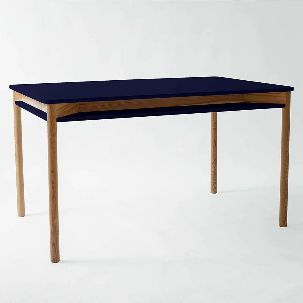 Τραπέζι Επεκτεινόμενο Με Ραφάκι Zeen ZEENEXTBE15 140x90x75/200x90x75cm Navy Blue Mdf, Wood