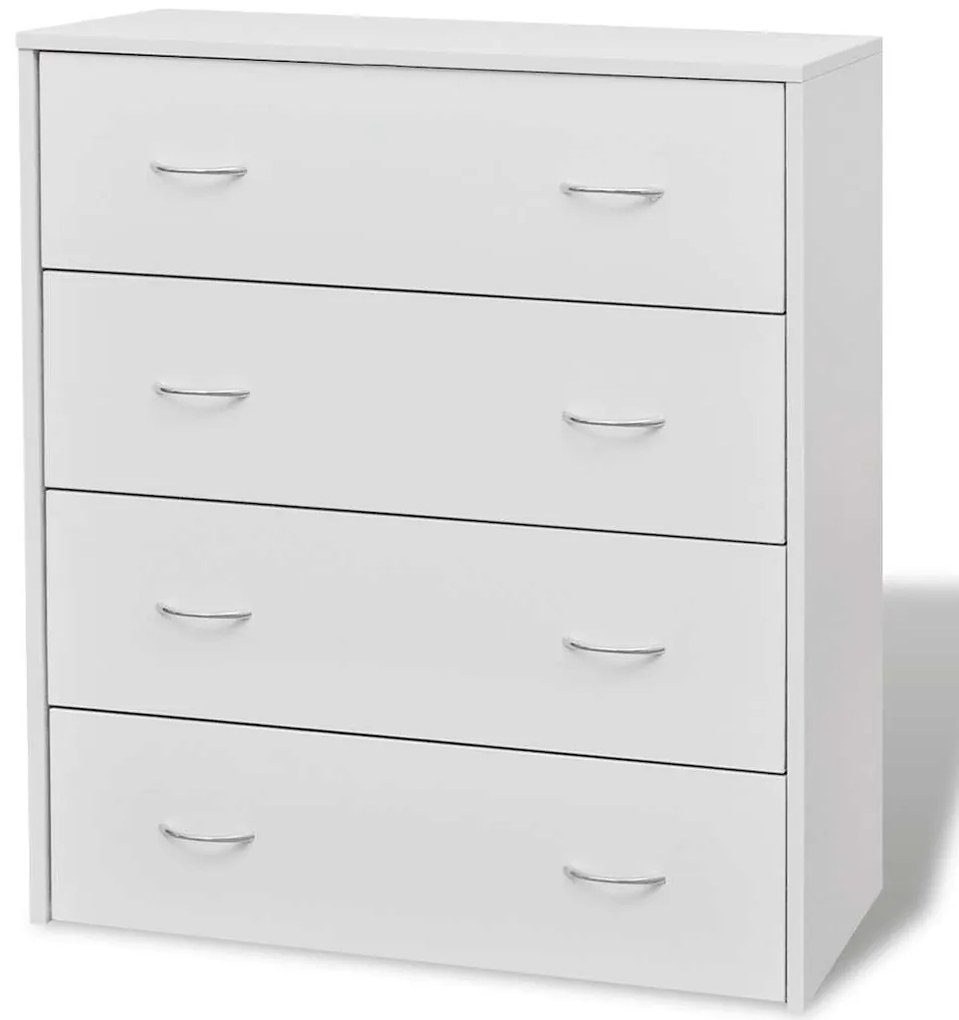 vidaXL Συρταριέρα με 4 Συρτάρια Λευκή 60 x 30,5 x 71 εκ.