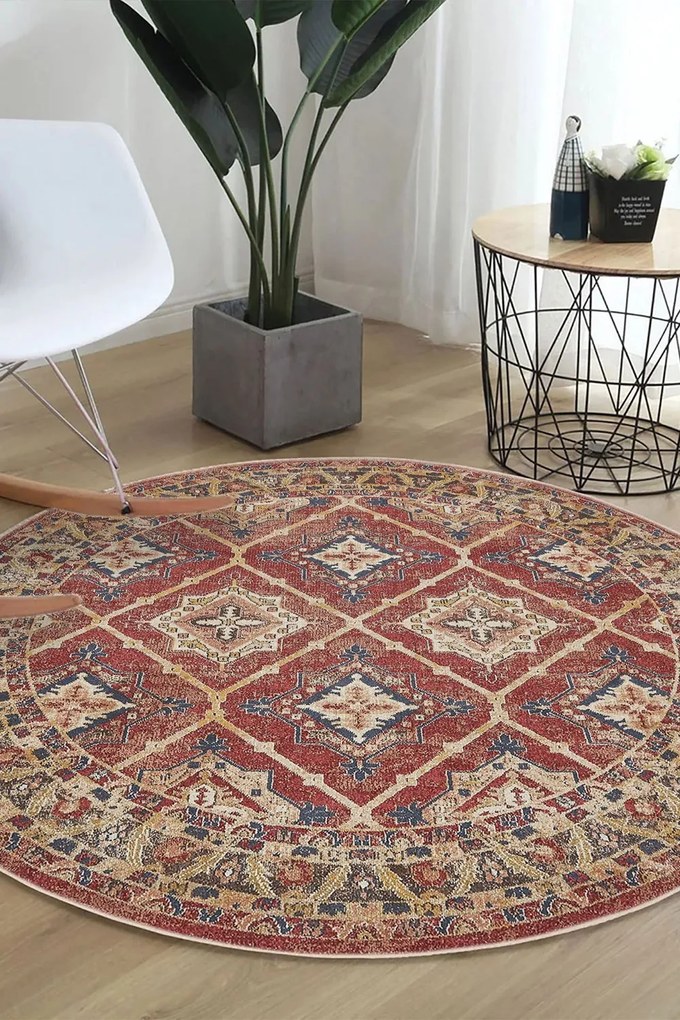 Χαλί Woopamuk527 599HFT5442 Red-Multi Conceptum Hypnose 120X120cm Round