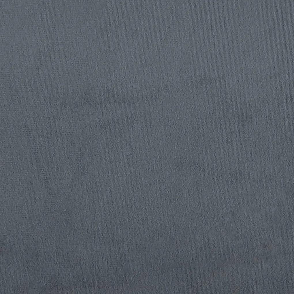 Παγκάκι Σκούρο Γκρι 120,5 x 65 x 75 εκ. Βελούδινο με Μαξιλάρια - Γκρι