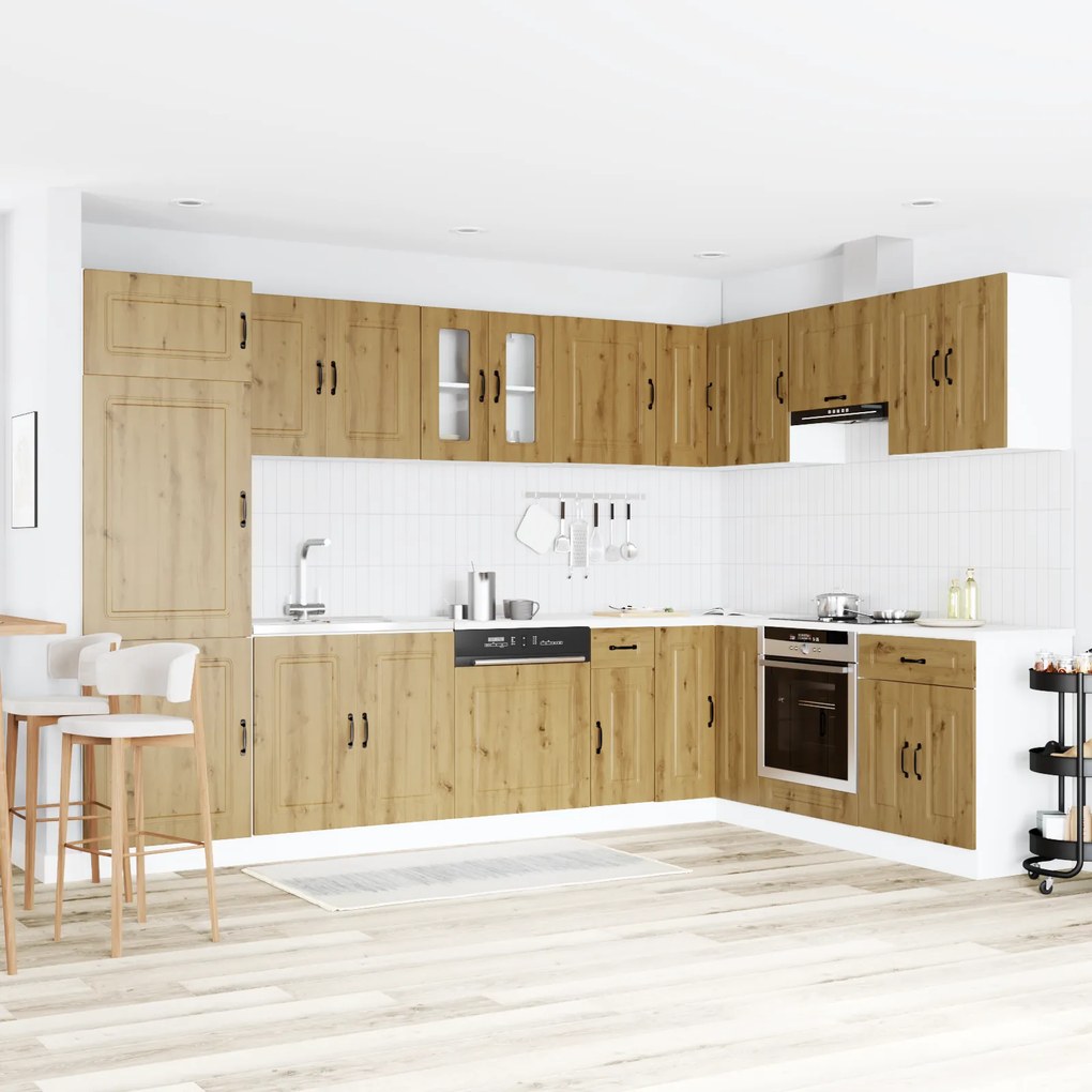 vidaXL Ντουλάπα Κουζίνας με πόρτα Kalmar 2 pcs Καφέ 80 x 46 x 81.5 εκ