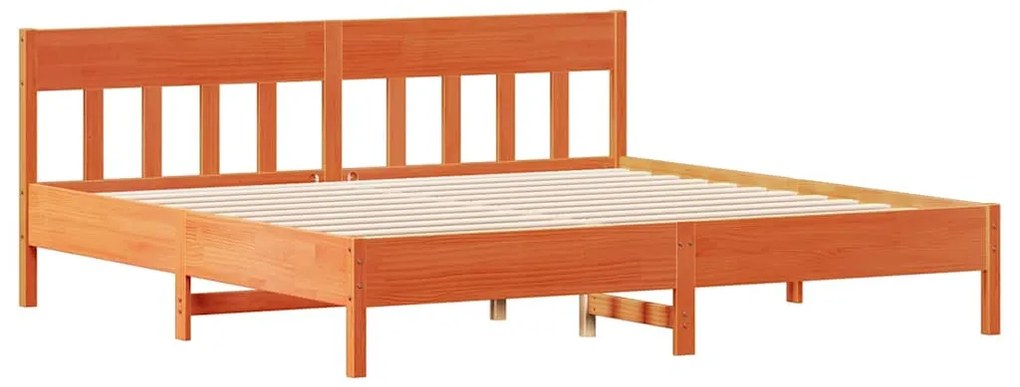 vidaXL Σκελετός Κρεβ. Χωρίς Στρώμα Καφέ Κεριού 180x200 εκ Μασίφ Πεύκο