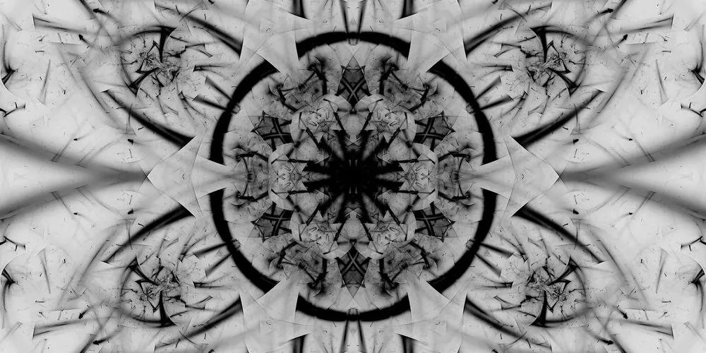 Αφαίρεση εικόνας Mandalas σε μαύρο & άσπρο - 100x50