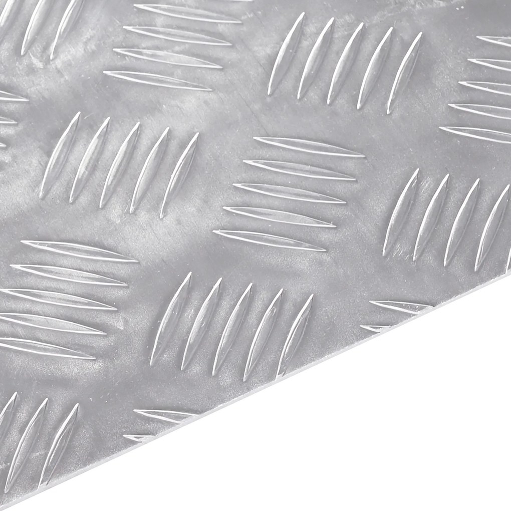 vidaXL Επιφάνειες Καρό 2 pcs Ασημί 60 x 40 cm Αλουμίνιο