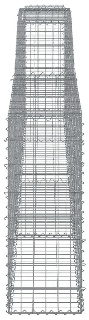 vidaXL Συρματοκιβώτια Τοξωτά 3 τεμ. 400x30x80/100 εκ. Γαλβαν. Ατσάλι