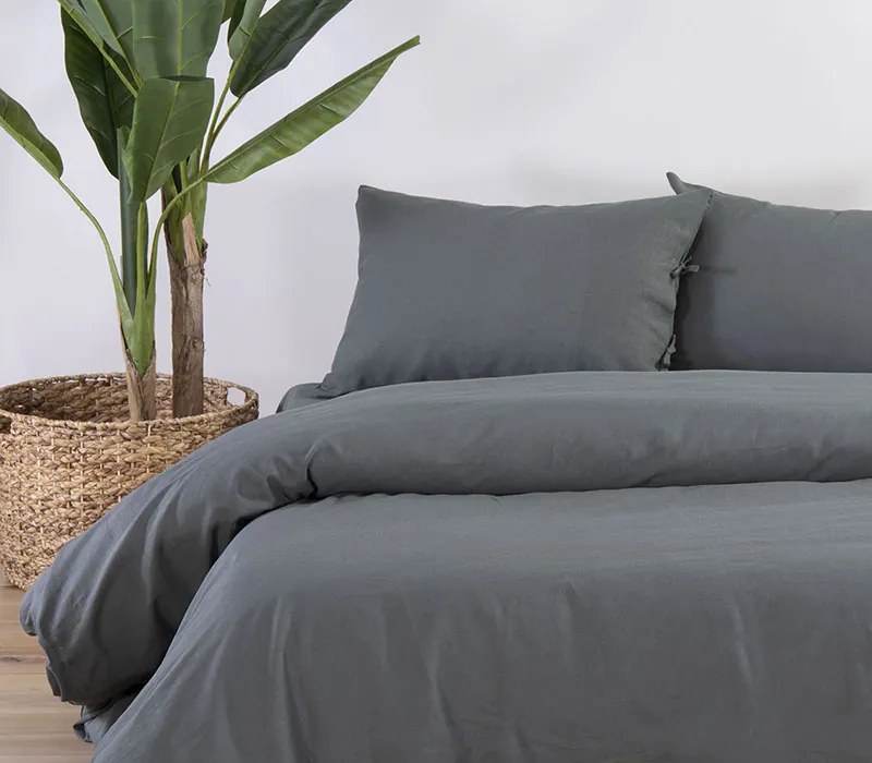 Σεντόνι Υπέρδιπλο Cotton-Linen Green 240x270 - Nef-Nef Homeware