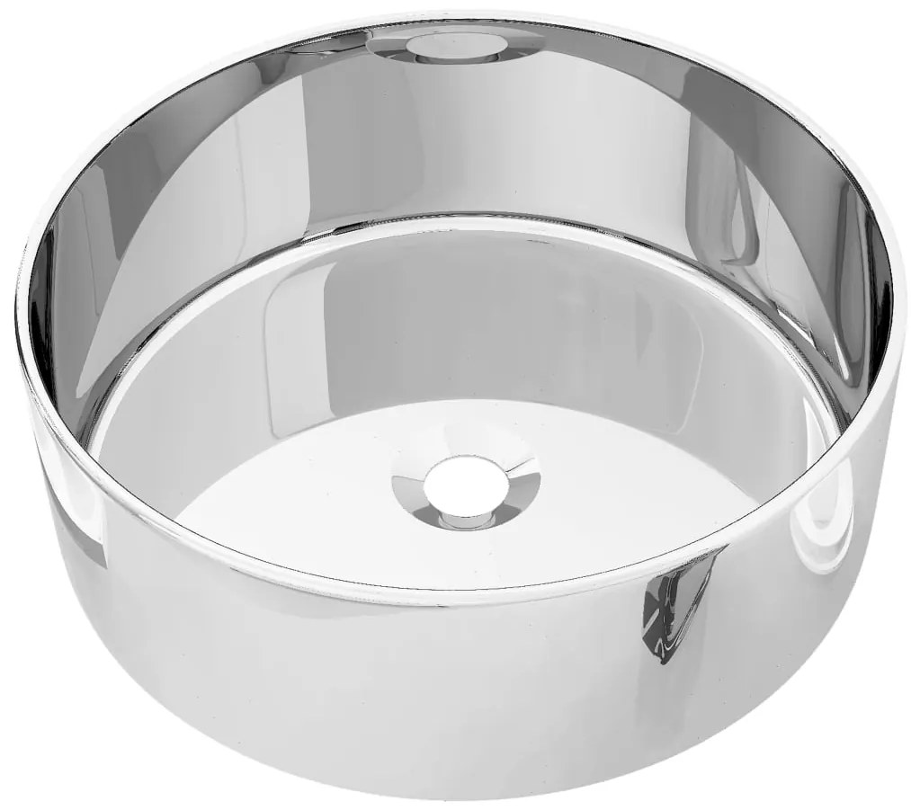 vidaXL Νιπτήρας Ασημί 40 x 15 εκ. Κεραμικός