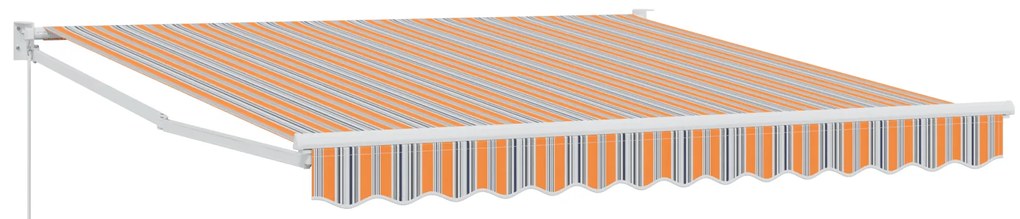 vidaXL Χειροκίνητη Ανασυρόμενη Τέντα Ριγέ 350x250 cm