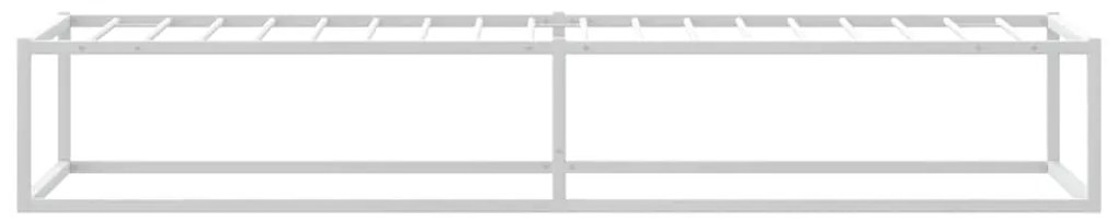 vidaXL Πλαίσιο κρεβατιού χωρίς στρώμα Λευκό 90x200 cm Μεταλλικό