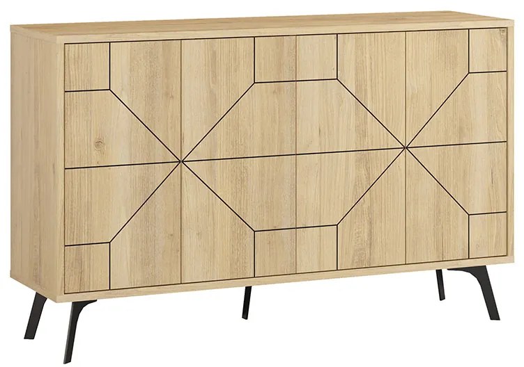 Μπουφές Dune Megapap χρώμα sapphire oak 123x35x77,4εκ.