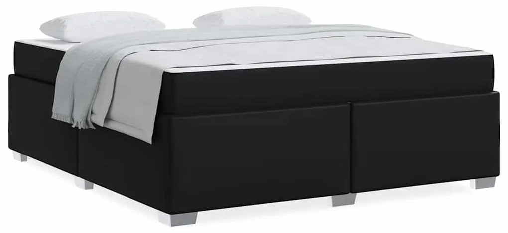 vidaXL Σκελετός Κρεβατιού Άλλο Μαύρο 180 x 200 cm Τεχνητό δέρμα
