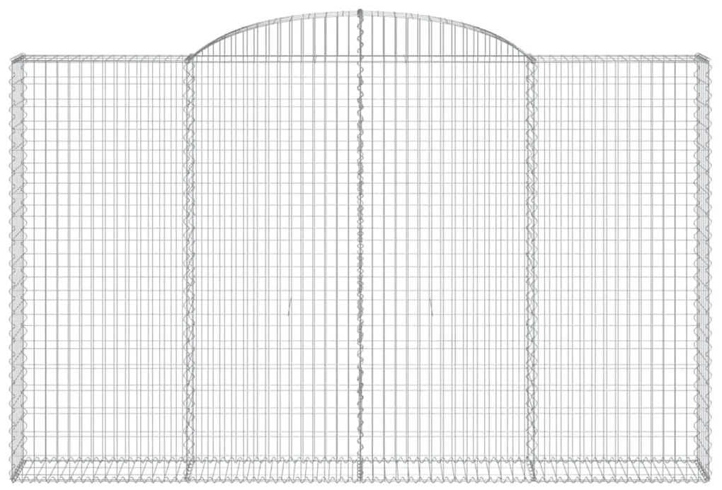 vidaXL Συρματοκιβώτια Τοξωτά 7 τεμ. 300x30x180/200 εκ. Γαλβαν. Ατσάλι