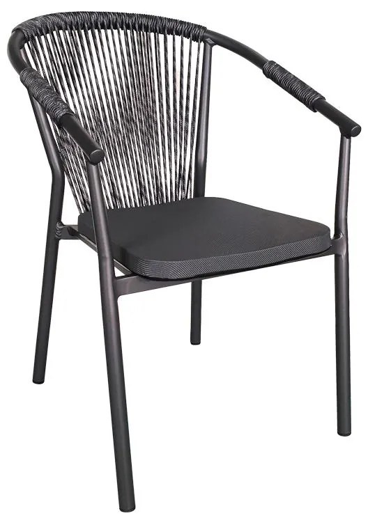 Τραπεζαρία Kliton-Convince σετ 5τεμ αλουμίνιο σε ανθρακί απόχρωση 80x80x74εκ 80x80x74 εκ.