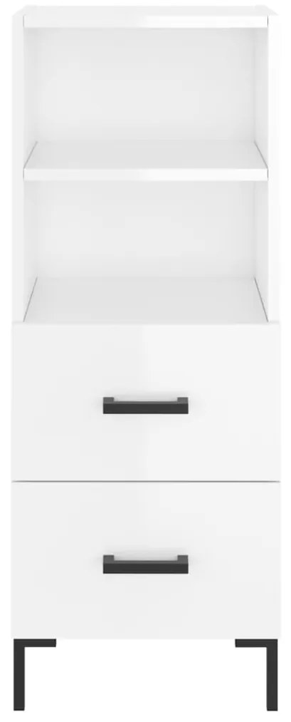 vidaXL Ντουλάπι Γυαλιστερό Λευκό 34,5x34x90 εκ. Επεξεργασμένο Ξύλο